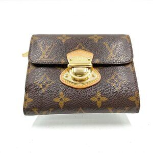 Authentic Louis Vuitton Monogram Leather Wallet mn388-113025
